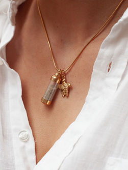 Sand necklace tube • Gold